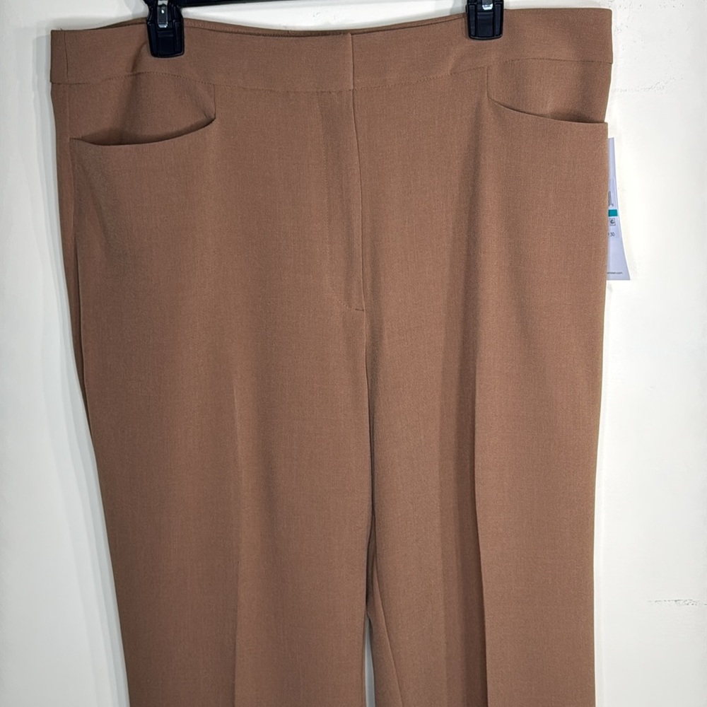 Calvin Klein Pants Brown Straight Leg High Rise in Sizes 8, 10, 14 16, - Picture 3 of 13